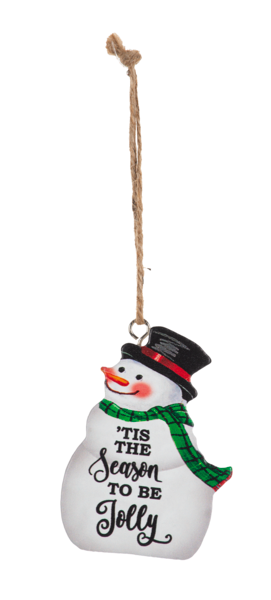TIS THE SEASON Snowman Ornament