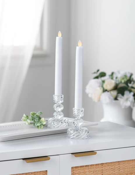Swirl Glass Candle Holder