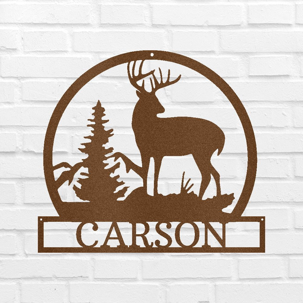 OUTDOOR BUCK Custom Metal Sign