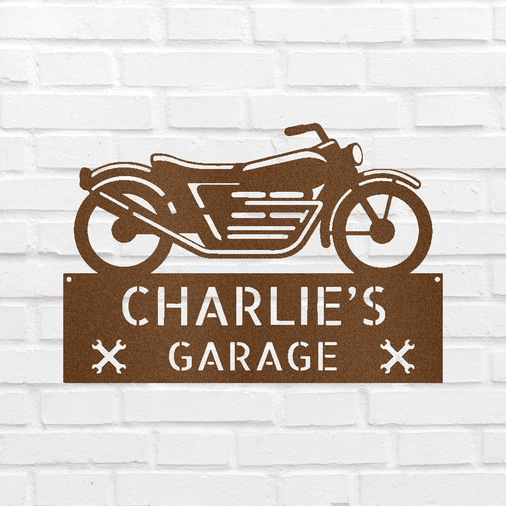 MOTORCYCLE DECOR Custom Metal Sign