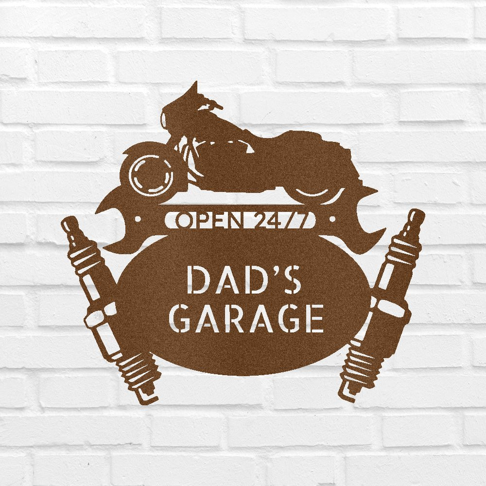 DAD'S GARAGE Custom Metal Sign