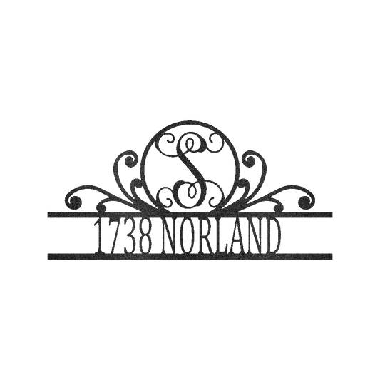 FAMILY NAME / HOME ADDRESS Custom Metal Sign