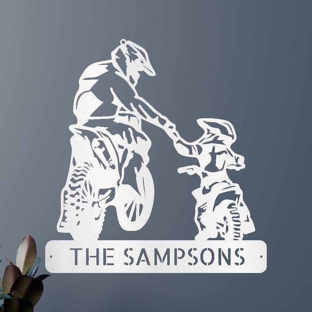 FATHER & SON MOTORCROSS Custom Metal Sign
