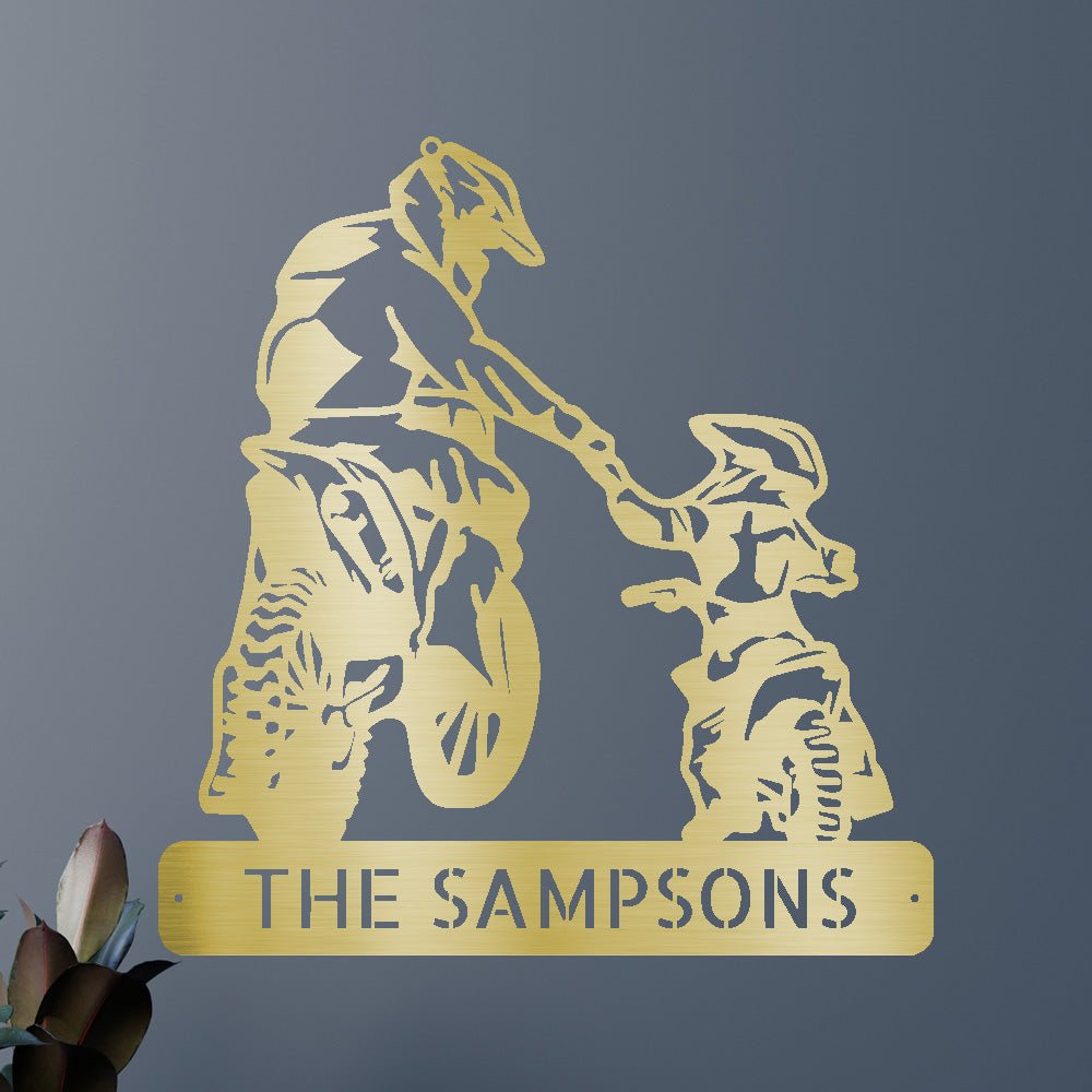 FATHER & SON MOTORCROSS Custom Metal Sign