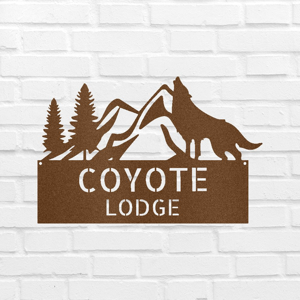 COYOTE / WOLF Custom Metal Sign