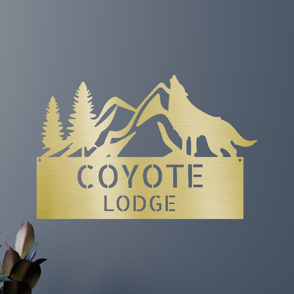 COYOTE / WOLF Custom Metal Sign