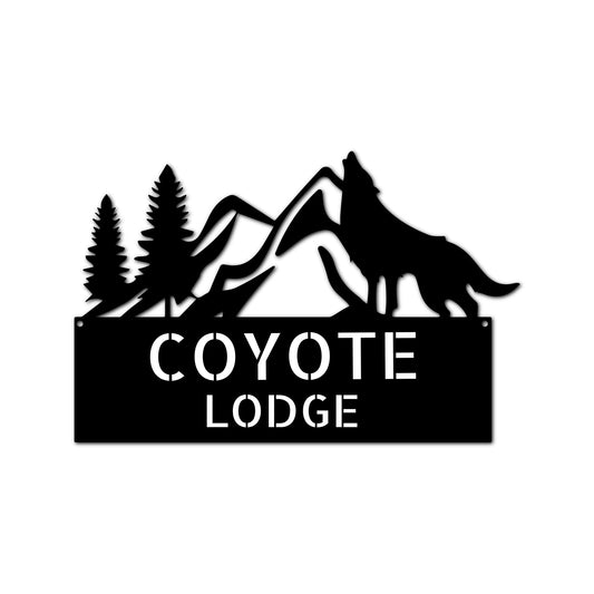 COYOTE / WOLF Custom Metal Sign