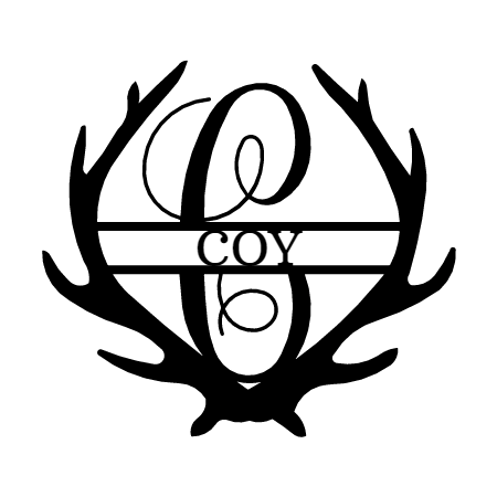ANTLERS NAME Custom Metal Sign