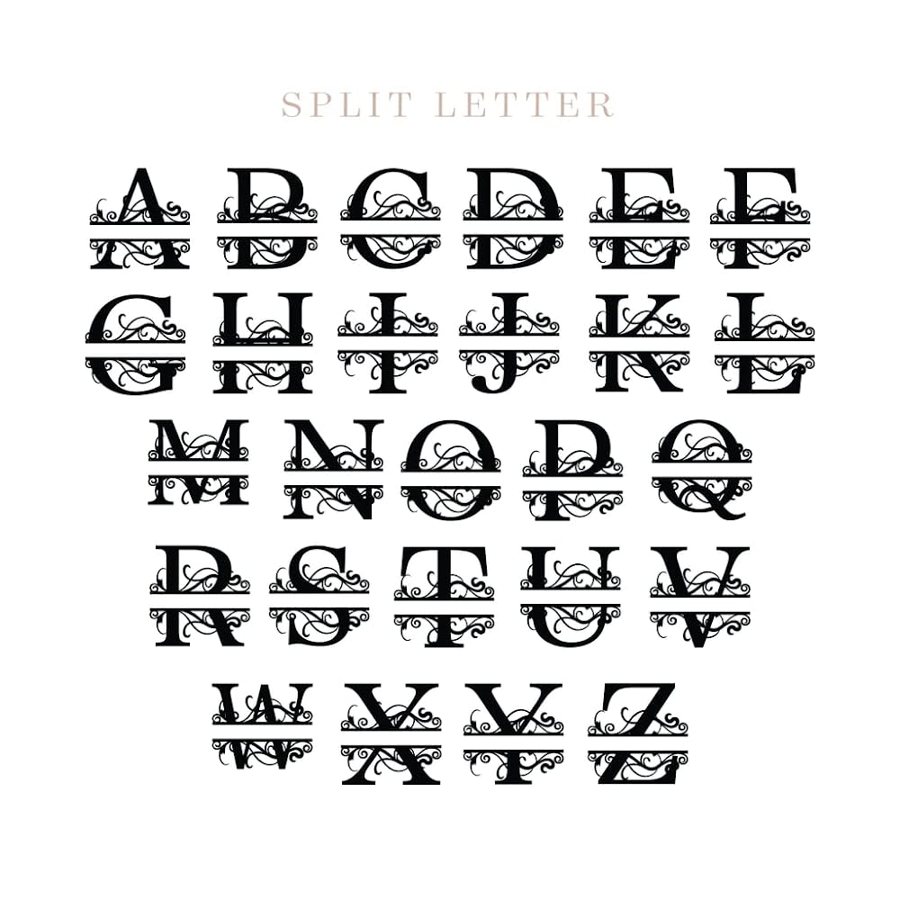 SPLIT-LETTER NAME Custom Metal Sign