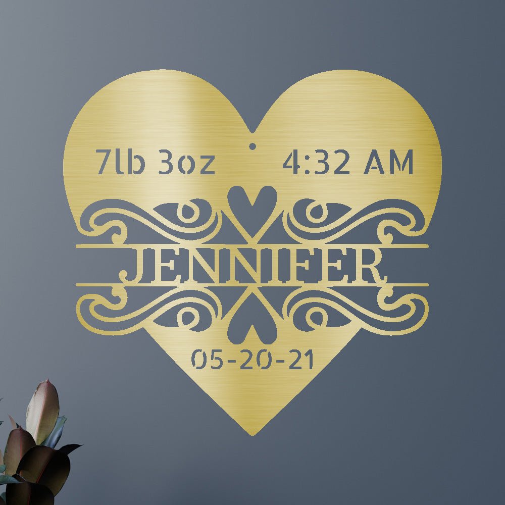 NEWBORN LOVE Custom Metal Sign