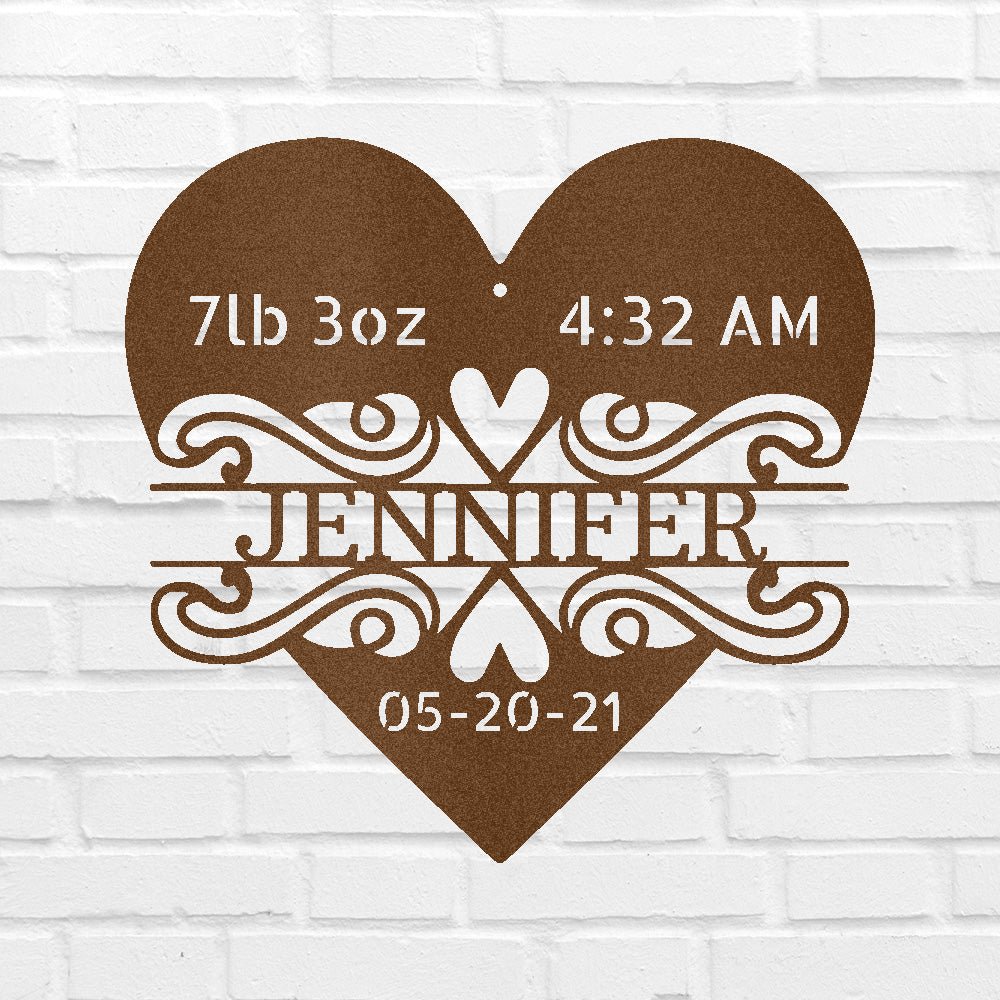 NEWBORN LOVE Custom Metal Sign