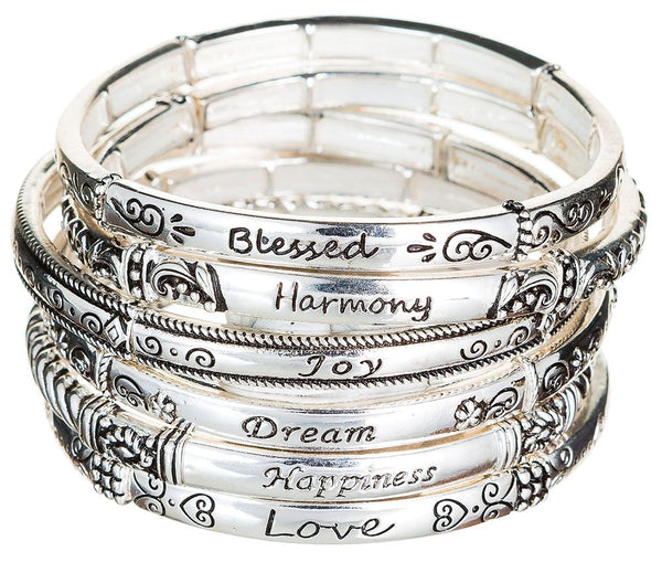 Silver Inspiration Stackable Bracelets