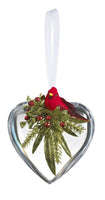 4'' Crystal Cardinal Heart