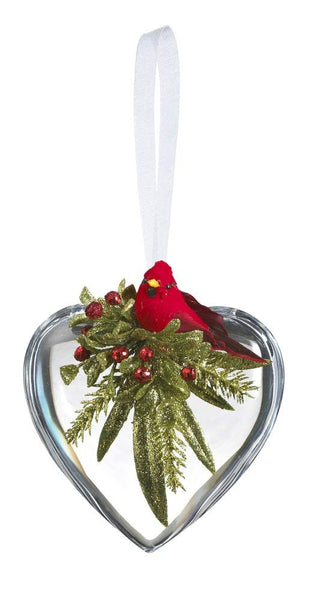 4'' Crystal Cardinal Heart