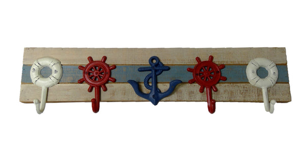 Coastal Wall Hooks on Wood (CLEARANCE)