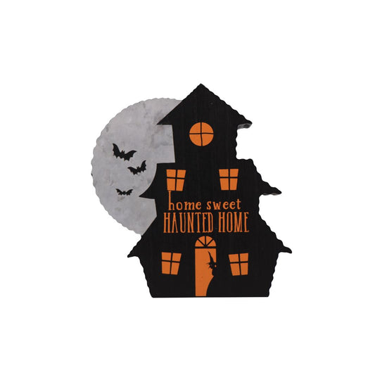 Haunted Home Block Sign (CLEARANCE)