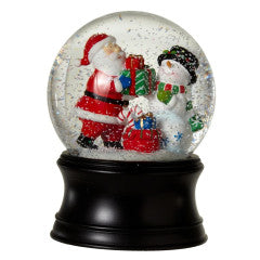 Santa & Snowman Snow Globe