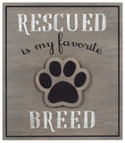 RESCUED...BREED Box Sign