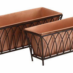 Rectangle Copper Planter (set of 2)