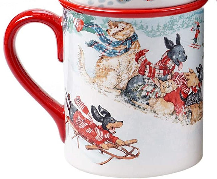 Special Delivery Christmas Dogs Mug