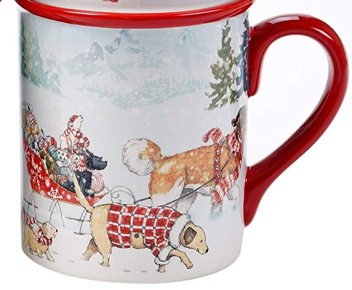 Special Delivery Christmas Dogs Mug