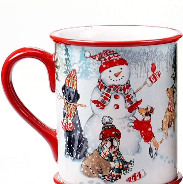 Special Delivery Christmas Dogs Mug