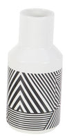White Zebra Design Ceramic Vase