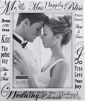 MR & MRS Metallic Glass Frame