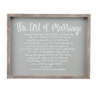 ART OF MARRIAGE Framed Board