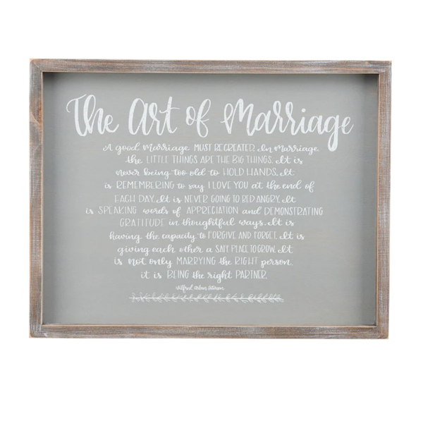 ART OF MARRIAGE Framed Board  (CLEARANCE)
