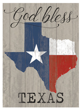 GOD BLESS TEXAS Wall Sign