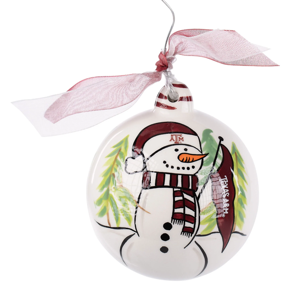 Texas A&M Snowman Ornament (CLEARANCE)