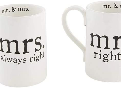 MR & MRS RIGHT Mug Set