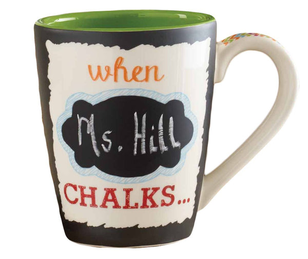 Chalkboard Mug - WHEN TEACHER CHALKS (CLEARANCE)