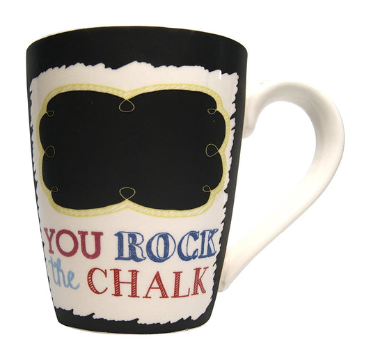 Chalkboard Mug - YOU ROCK THE CHALK (CLEARANCE)