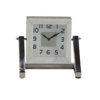 Silver Table Clock (8''W, 8''H)