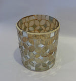 Glass Votive - Leaf Design (CLEARANCE)