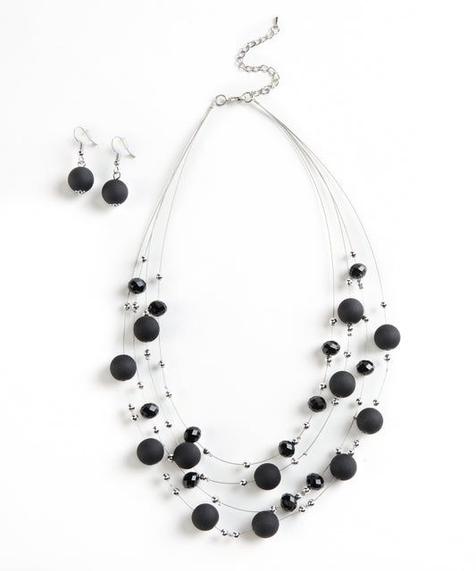 Multi-Strand Beaded Necklace Set (CLEARANCE)