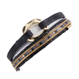 Beaded Links Cuff Bracelet