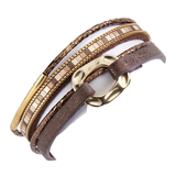 Beaded Links Cuff Bracelet