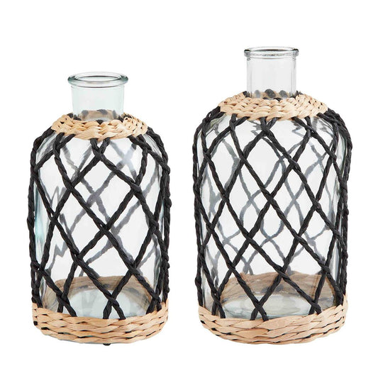 Black Woven Sleeve Vase