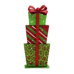 Metal LED Gift Box Wall Decor