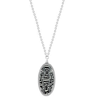 Frame Pendant (Silver/Black/White) (CLEARANCE)