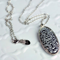 Frame Pendant (Silver/Black/White) (CLEARANCE)