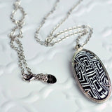 Frame Pendant (Silver/Black/White) (CLEARANCE)