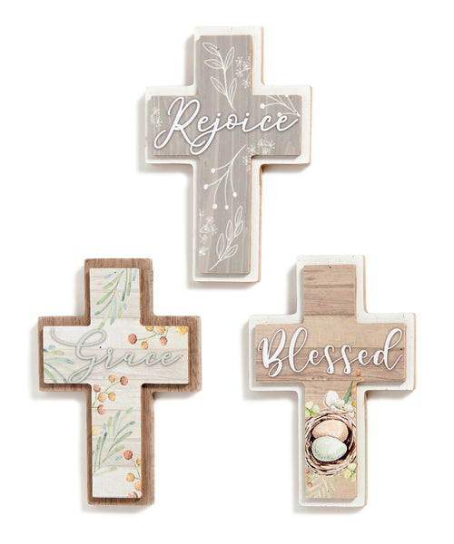 Floral Easter Wall Cross