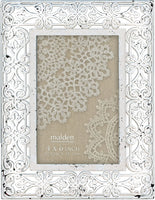 Pierced Shabby White Frame (4x6) (CLEARANCE)