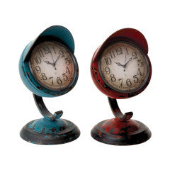 Metal Table Clock (red or blue) (CLEARANCE)