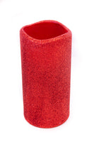 LED Red Glitter Candle (3x6")