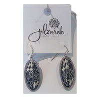 Earrings - Silver/Black/White (CLEARANCE)